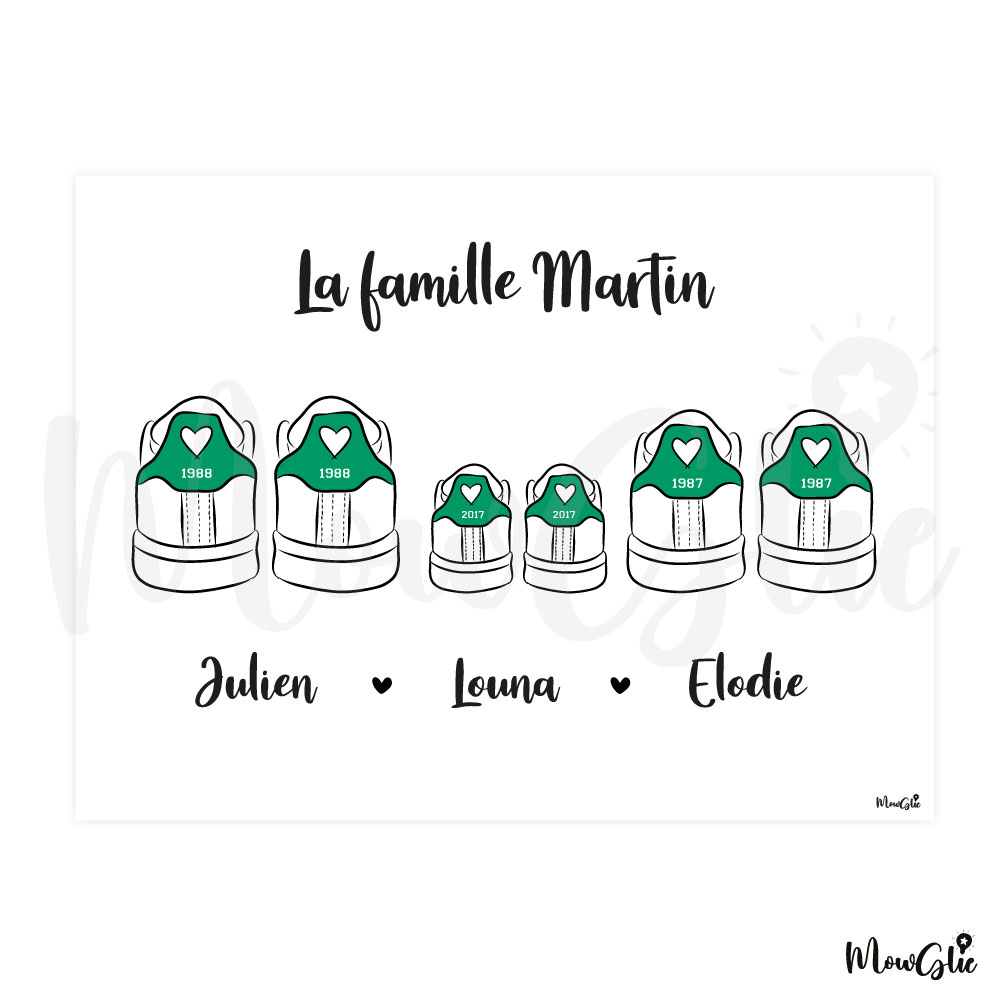 Affiche Sneakers Family